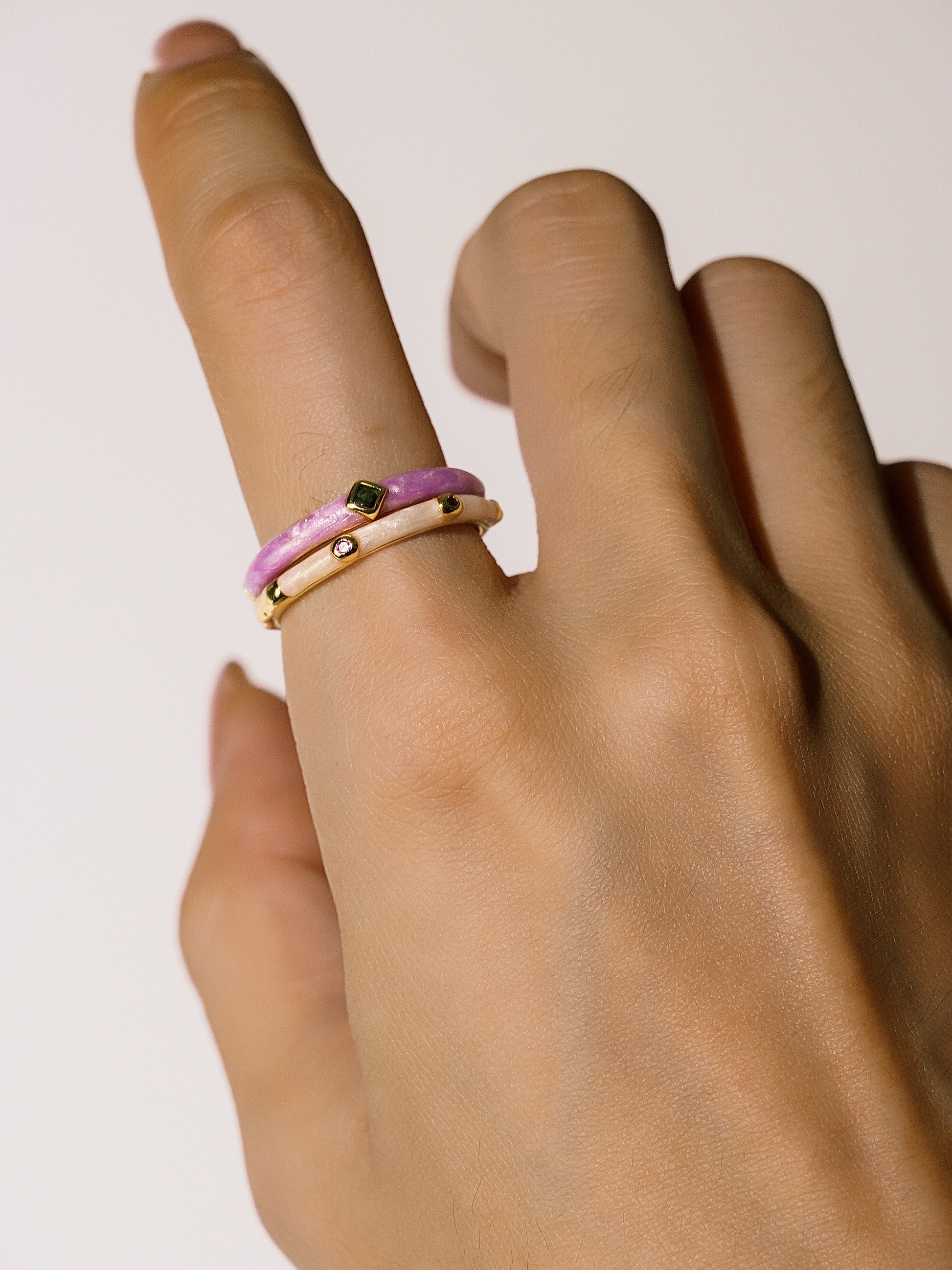 16K Gold Vintage Dopamine Pink Heart Zircon Bezel Ring-09