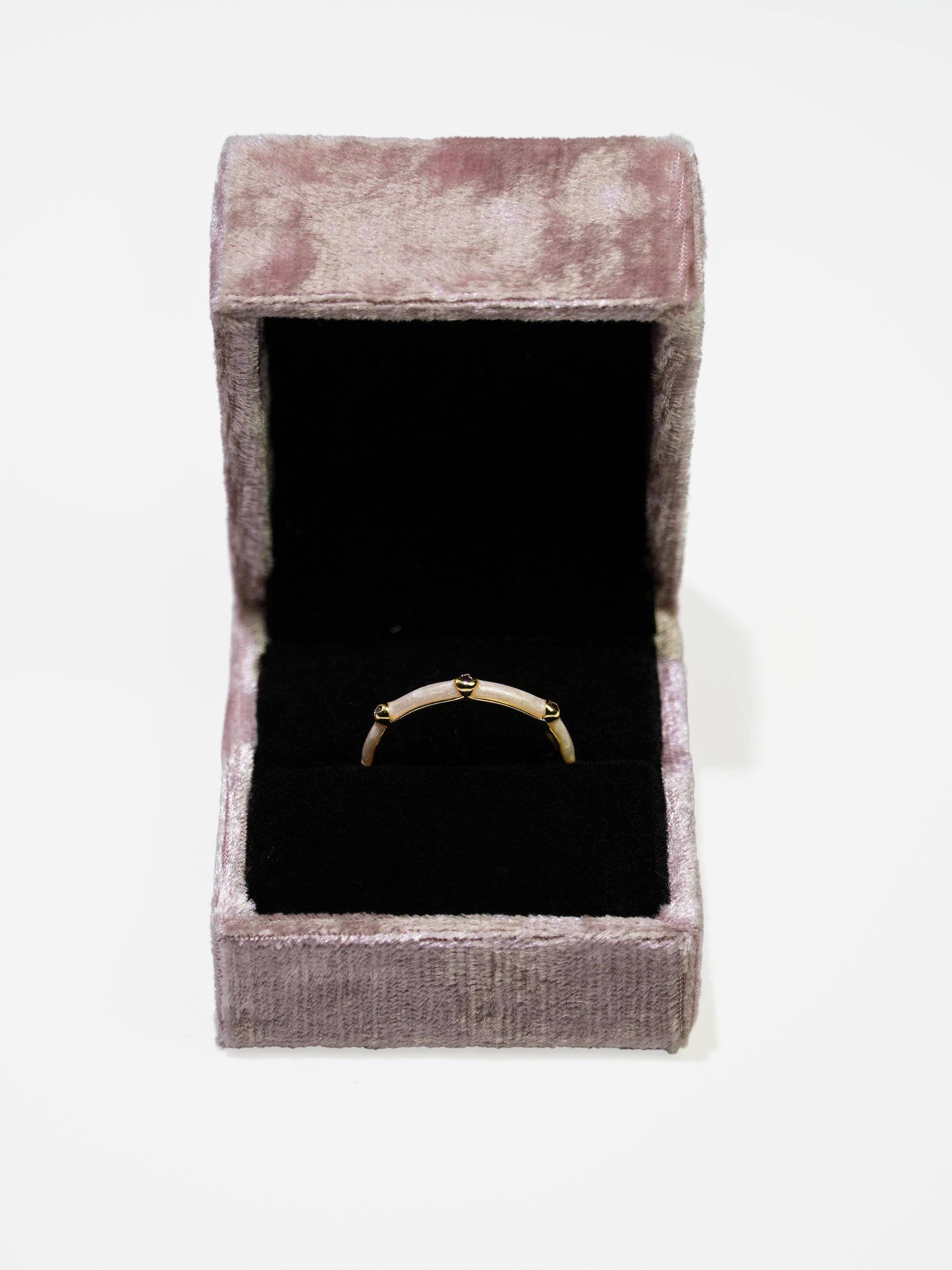 16K Gold Vintage Dopamine Pink Heart Zircon Bezel Ring-15