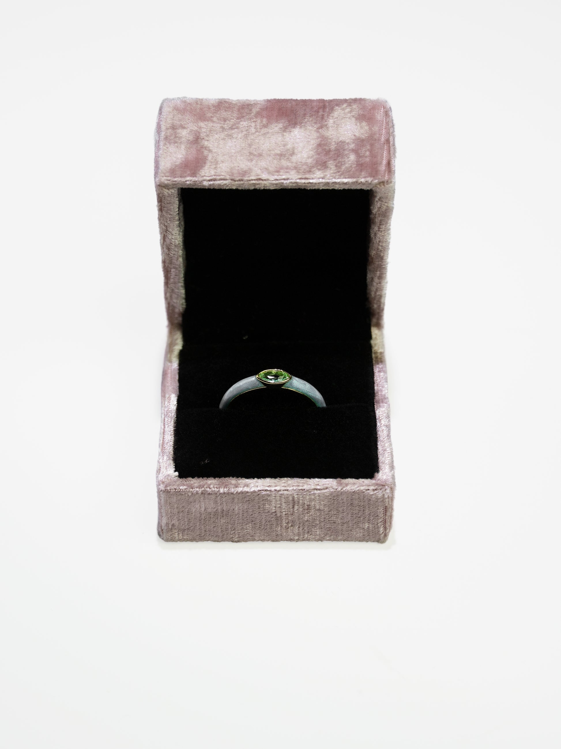 16K Gold Vintage Dopamine Pink Heart Zircon Bezel Ring-16
