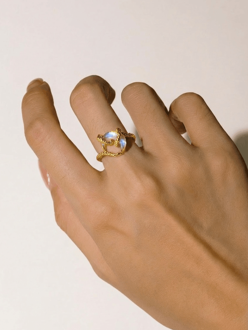 Moon Snake Ring