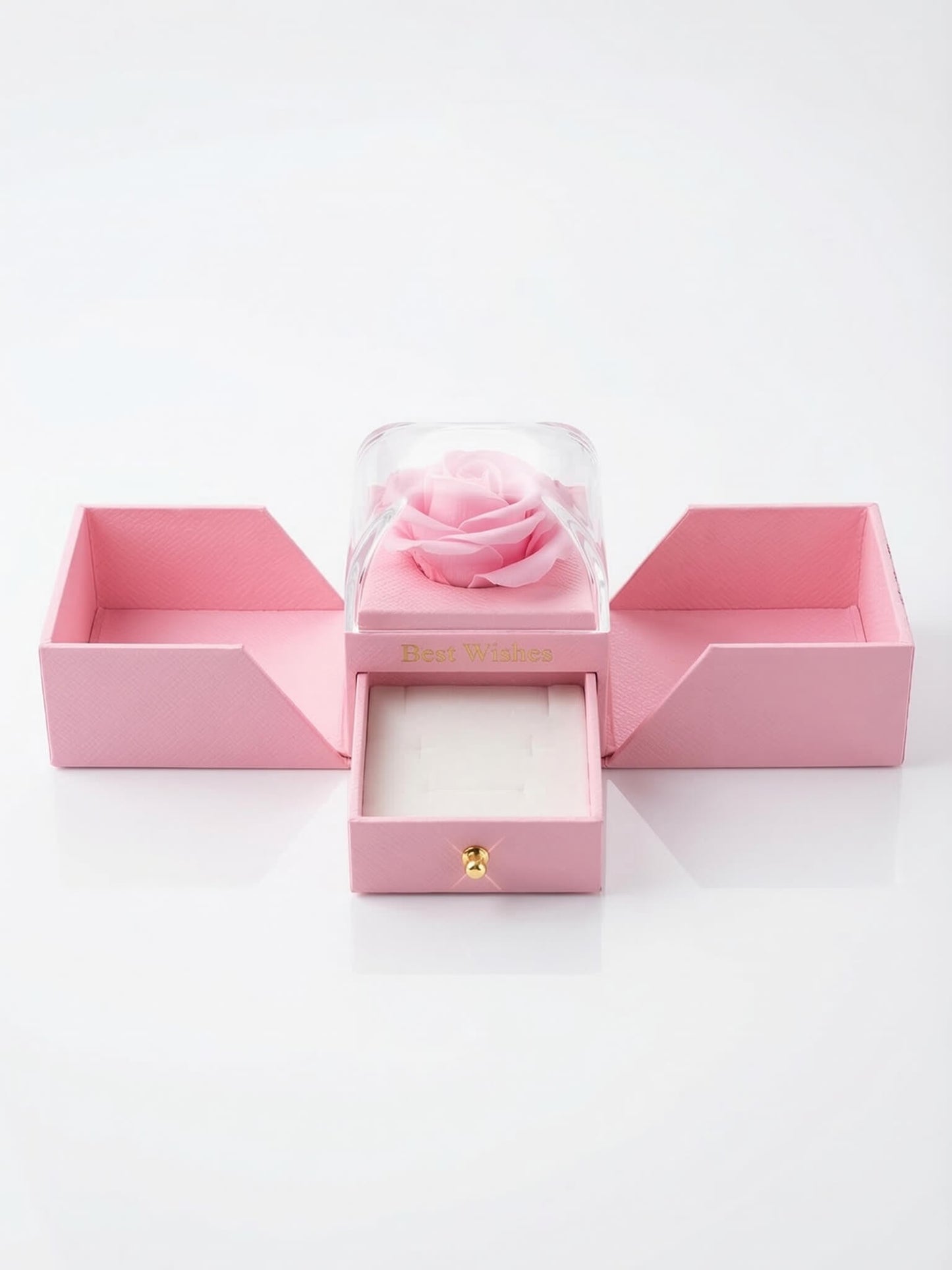 Romantic Pink Rose Jewelry Box