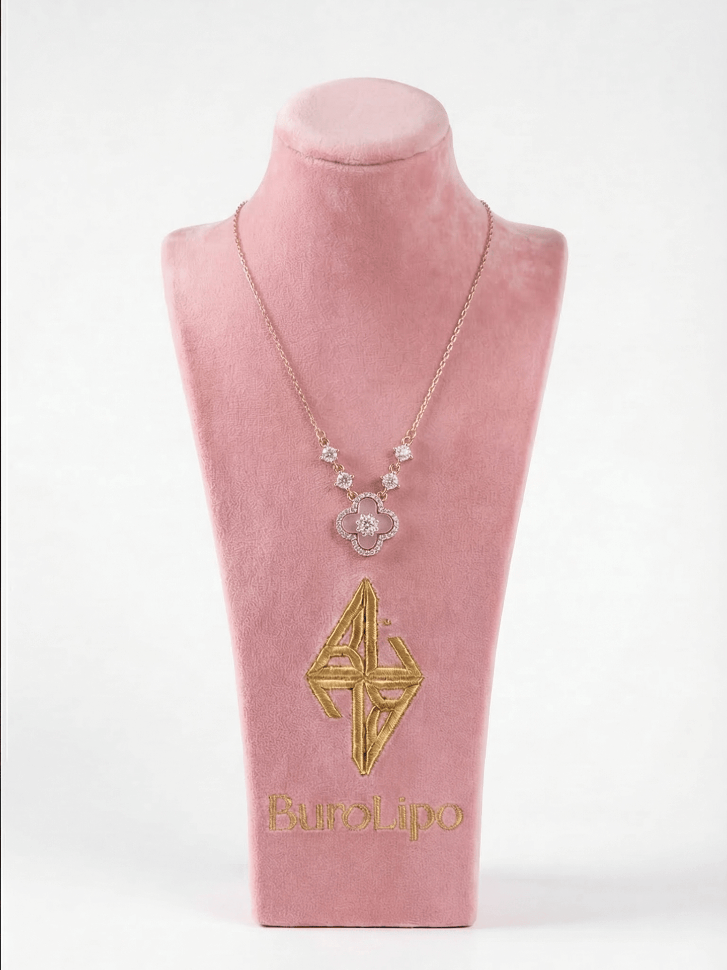 18K Rose Gold Plated Lucky Leaf Shell Pearls Necklace