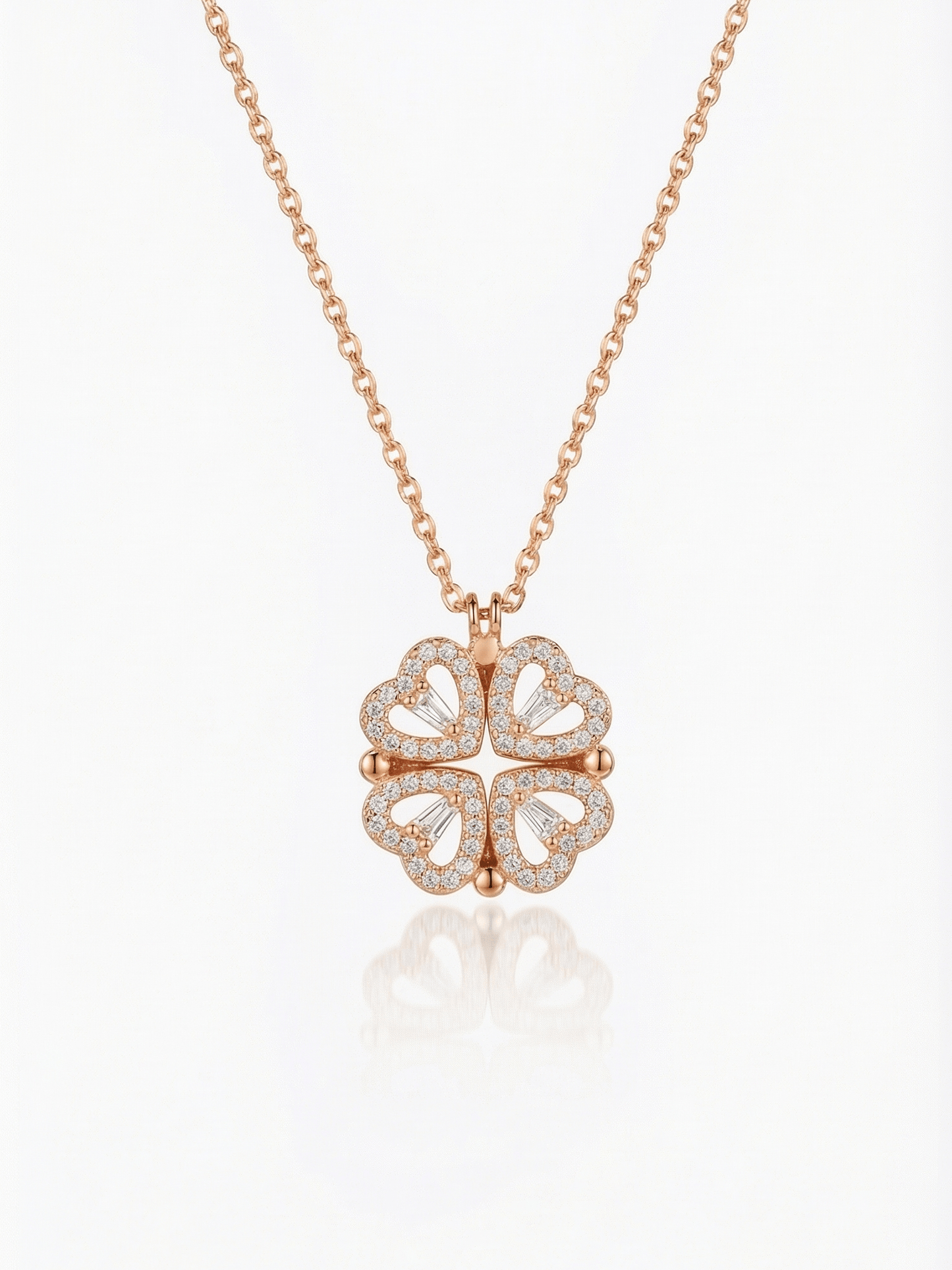 18K Gold Plated Lucky Leaf Magnetic Necklace
