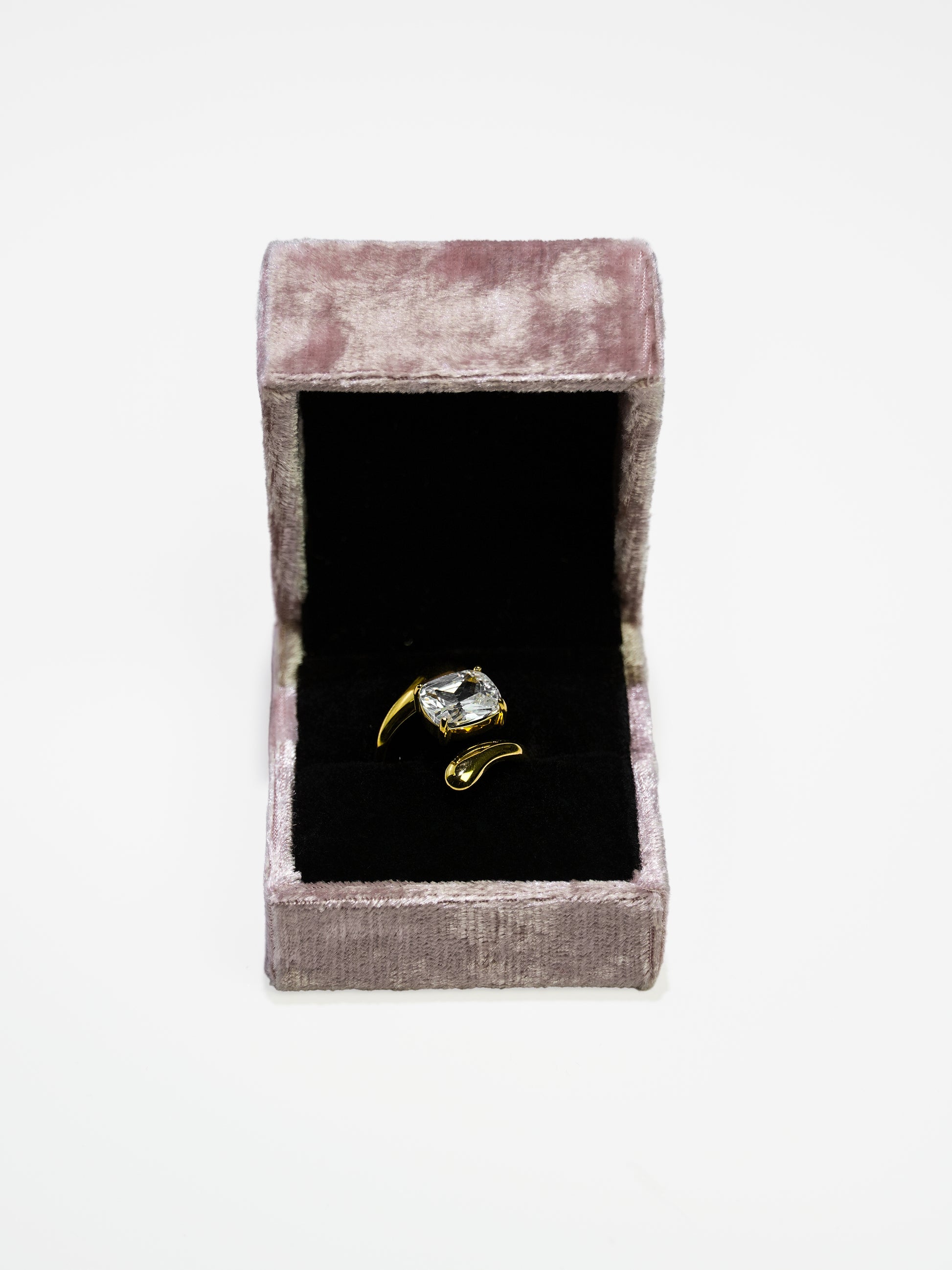 16K Gold Vintage Stainless Steel Zircon Stone Chunky Ring-12