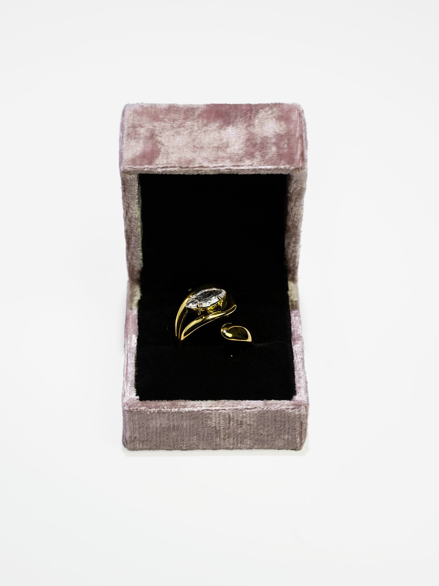 16K Gold Vintage Stainless Steel Zircon Stone Chunky Ring-13