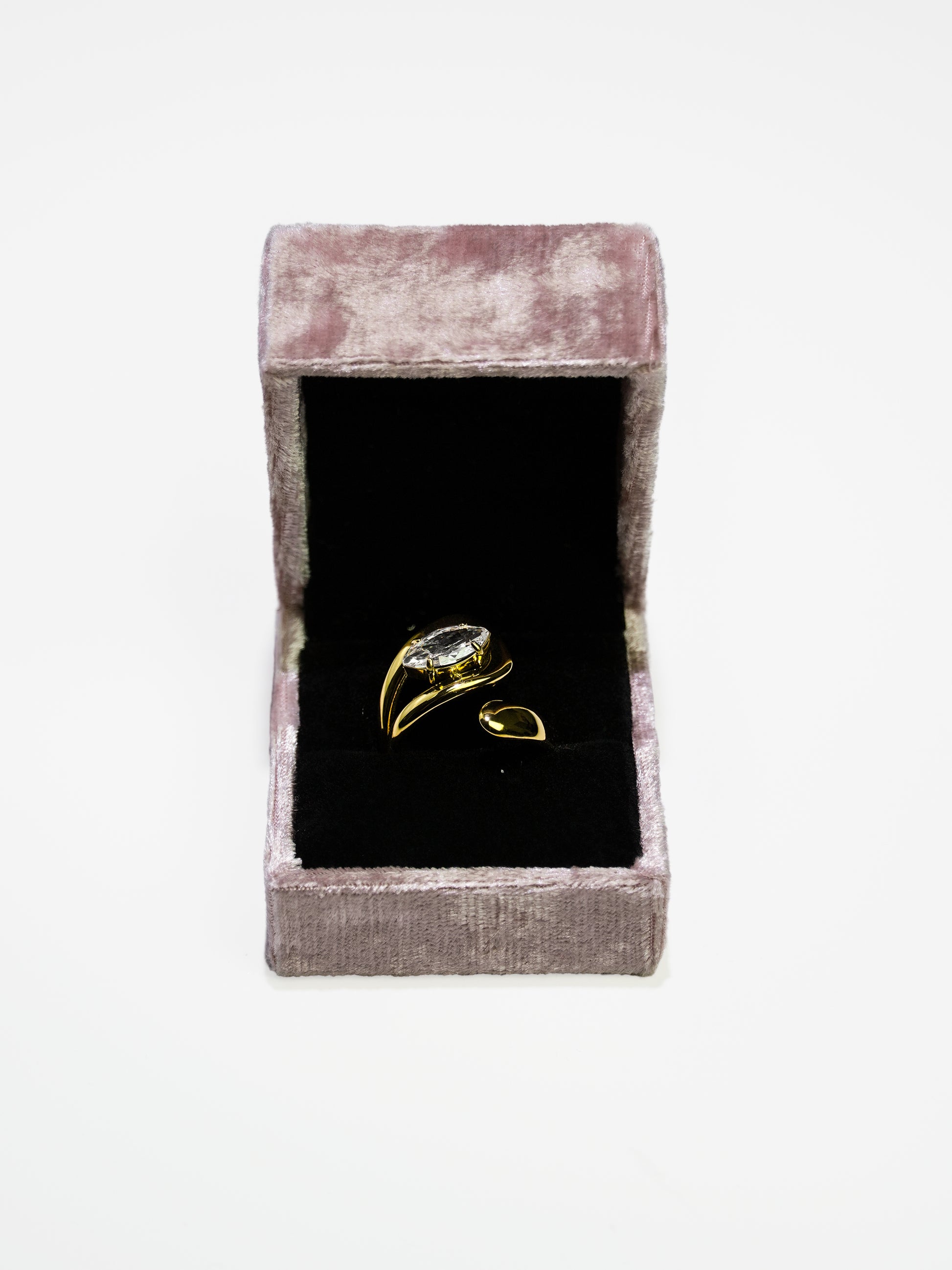 16K Gold Vintage Stainless Steel Zircon Stone Chunky Ring-13
