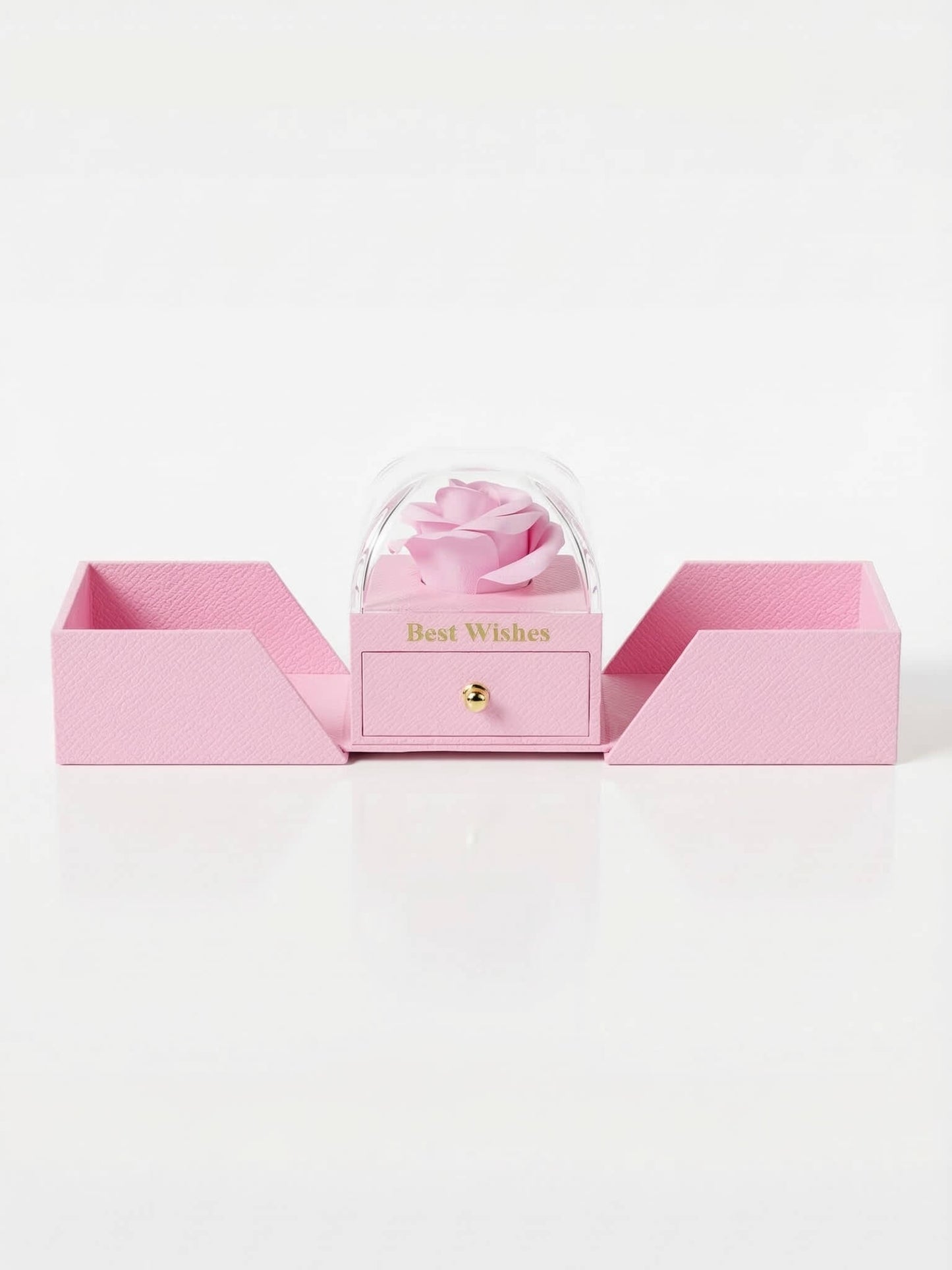 Romantic Pink Rose Jewelry Box